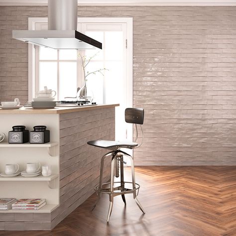 Wall Cladding Designs, Kitchen Splash Back, Cladding Design, Kitchen Tiles Design, Metro Tiles, Victorian Wall, Victorian Tiles, Wood Effect Tiles, Exposed Brick Walls