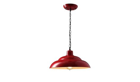 Jowjut Farmhouse Pendant Light Fixture Vintage Metal Iron Chandelier with Red Barn Shade Kitchen Island Hanging Lamp Retro Ceiling Pendant lamp Loft Adjustable Cord Pnedant Lighting Kitchen Island Hanging, Lamp Retro, Iron Chandelier, Farmhouse Pendant Lighting, Red Pendants, Pendant Ceiling Lamp, Iron Chandeliers, Mid Century Dining, Retro Lighting