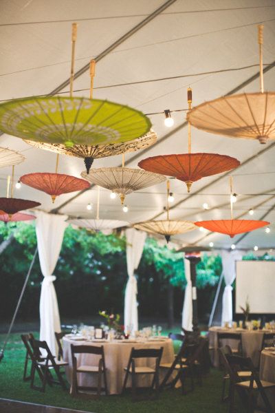 I want an asian inspired fall backyard wedding. the umbrella lit up dance floor and reception tent is adorbs :) Asian Fusion Wedding, Backyard Tent Wedding, Modern Chinese Wedding, Dance Floor Wedding, Modern Asian, Tent Decorations, Quirky Wedding, Wedding Event Design, Phoenix Wedding