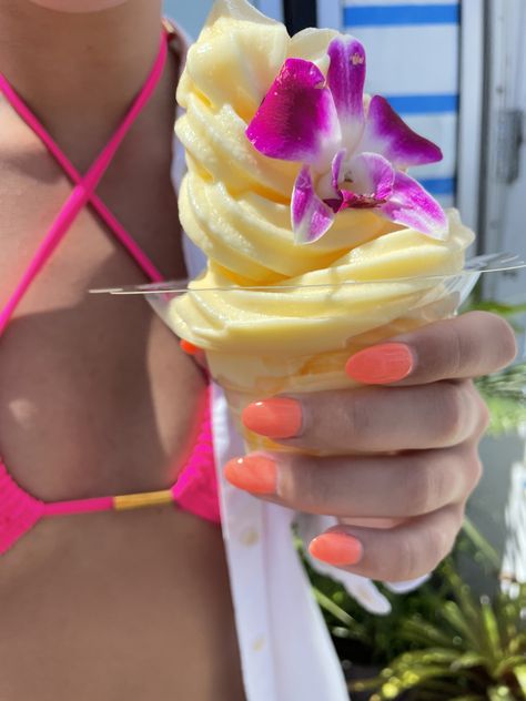 Dole Whip Aesthetic, Tropical Food, Dole Whip, Ice Cream Treats, Healthy Lifestyle Food, Fun Treats, Birthday Food, Honolulu Hawaii, Food Is Fuel