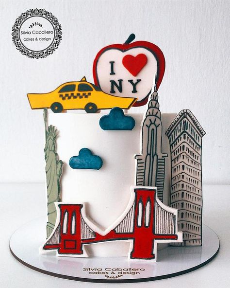 Nyc Cake, New York Cake, Cake Kids, Ny City, The Big Apple, 11th Birthday, Big Party, I ❤ Ny, Birthday Cake Kids