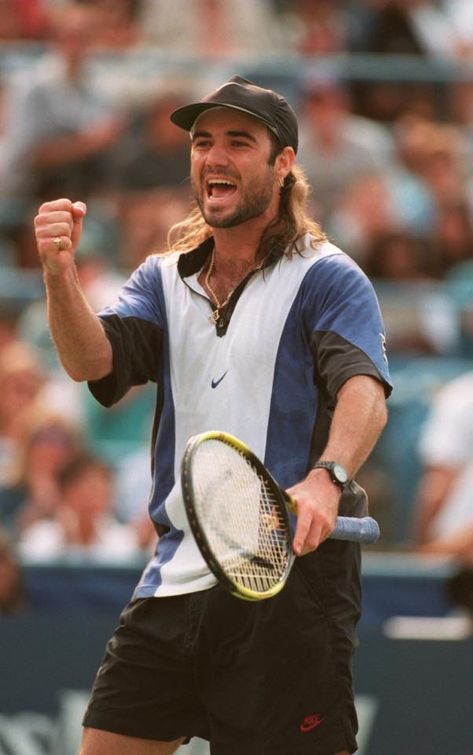 Andre Agassi US Open 1994 Top Sportsman, 90s Sport, Us Open Tennis, Andre Agassi, Tennis Champion, Tennis Legends, Tennis Outfit, Professional Tennis Players, Tennis Fan