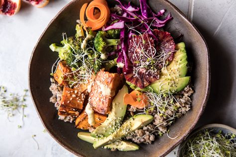 Winter Bliss Buddha Bowl - The Chriselle Factor Vegetarian Meal Ideas, Buddha Bowl Sauce, Monday Recipes, Healthy Bowls Recipes, Meatless Monday Recipes, Buddha Bowls, Meatless Mondays, Healthy Bowls, Winter Salad