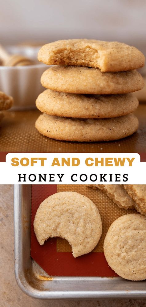 Ways To Use Honey, Moist Cookies, Honey Cookies Recipe, Cookies Soft And Chewy, Honey Dessert, Christmas Yummies, Honey Cornbread, Simple Family Meals, Cookie Sandwiches