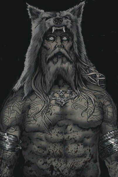 Ulfhednar are not mythical creatures, they're wild human beings that had wolf's fur on their heads Kinda like the berserkers. Viking Berserker, Loki Son, Viking Warrior Tattoos, Arte Viking, Art Viking, Viking Character, Symbole Viking, Norse Myth, Viking Life