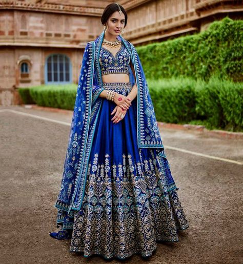 10 Dream Brands and Their Flagship Stores in Delhi | Weddingplz Dress Lehenga, Saree Bollywood, Lehnga Dress, Work Lehenga, Designer Bridal Lehenga, Indian Bridal Lehenga, Anita Dongre, Blue Lehenga, Indian Lehenga