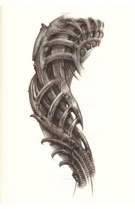 Biomech Tattoo, Biomechanical Tattoo Design, Tatoo 3d, Bio Organic Tattoo, Tattoo Samples, Giger Art, Organic Tattoo, Mechanic Tattoo, H.r. Giger