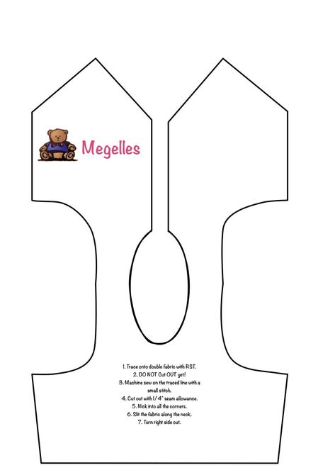 Megelles Sewing Tutorials Teddy Bear Vest - Easy to make! Teddy Bear Jacket Sewing Pattern Free, Teddy Bear Waistcoat Sewing Pattern Free, Teddy Bear Waistcoat Pattern, Teddy Bear Vest Pattern, Doll Vest Pattern Free, Teddy Clothes Pattern Sewing, Teddy Bear Clothing Patterns Free, Clothes For Teddy Bears Free Pattern, Build A Bear Outfits Patterns Free