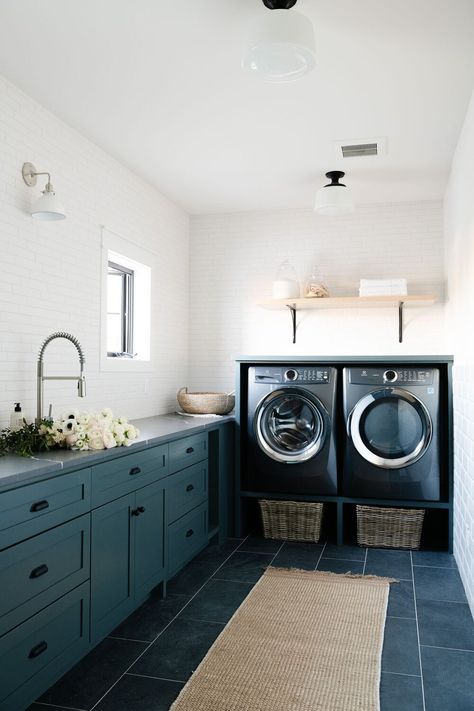 Laundry Storage Cabinet, Laundy Room, Stacked Laundry Room, Laundry Room Ideas Small Space, Laundry Room/mud Room, Dream Laundry Room, Rooms Design, Interior Finishes, Laundry Room Layouts