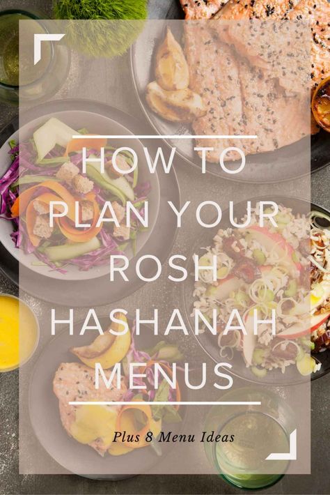 How To plan your rosh hashanah menus plus 8 menu ideas Rosh Hashanah Traditions, Rosh Hashana Crafts, Rosh Hashanah Menu, Rosh Hashana Recipes, Rosh Hashanah Table, Rosh Hashanah Greetings, Happy Rosh Hashanah, Rosh Hashanah Recipes, Jewish Holiday Recipes