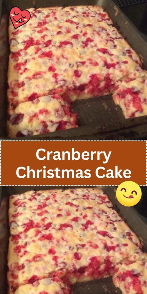 Cranberry Christmas Cake Easy Cranberry Christmas Cake, Easy Cranberry Cake Recipes, Ideas For Christmas Potluck, Christmas Cranberry Bread, Apple Cranberry Cake Recipe, Cranberry Cake Recipes Easy, Cranberry Xmas Cake, Apple Cranberry Cake, Cranberry Christmas Cake Recipe