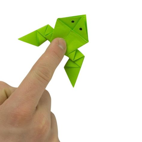 Hüpfenden Origami Frosch falten » Anleitung Papierfrosch basteln + Video Origami, Gaming Logos, ? Logo, Art, Logos