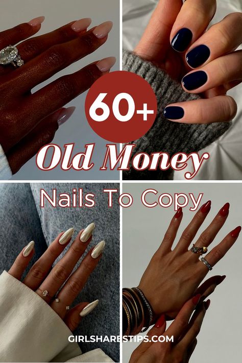 Discover the timeless elegance of old money nails and old money aesthetic nail colors with our ultimate guide to achieving a rich and luxurious nail look for work, date night, and weddings. Rich Girl Nails Aesthetic, Nail Inspiration Ballerina, Black Woman Old Money, Old Money Nails Ideas Almond, Money Nails Acrylic, Chic Nails Elegant, Old Money Nails Aesthetic, Old Money Nails Ideas, 1950s Nails