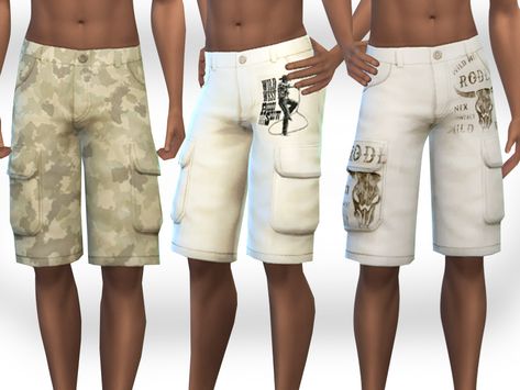 Sims 4 Cc Male, Suspenders Pants, Sims 4 Men Clothing, Sims 4 Male Clothes, Khaki Shorts Men, Short Cargo, Mens Jean Shorts, Sims 4 Downloads, Sims 4 Mods Clothes