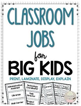 classroom jobs for students Class Jobs Display, Classroom Jobs Display, Classroom Job Chart, Teaching Hacks, Classroom Economy, Teaching 6th Grade, Arts Classroom, Classroom Helpers, Class Jobs