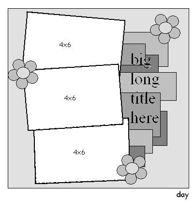 Scrapping Day 8x11 Scrapbook Layouts, Multi Photo Scrapbook Layouts, Scrapbook Sketches 12x12, Horizontal Photos, Multi Photo Layouts, Scrapbook Planning, Scrapbook Studio, Custom Scrapbook, Scrapbook Design Layout