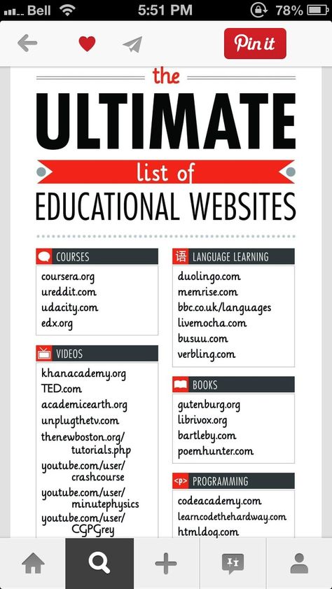 The Ultimate List Of Educational Websites #Technology #Trusper #Tip Helpful Websites, Accounting Education, Free Online Education, Hacking Websites, Google Tricks, Military Workout, Educational Website, Computer Class, Life Hacks Computer