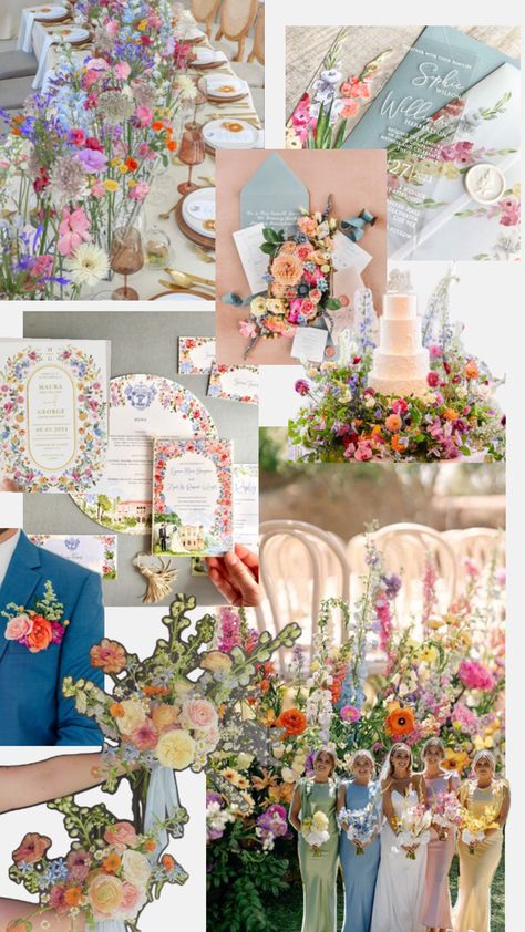 Summer/Spring Wedding June Wedding Ideas, Wedding Theme Color Schemes, Wildflower Wedding Theme, June Wedding, Theme Color, Summer Theme, Wildflower Wedding, Wedding Theme, Spring Wedding