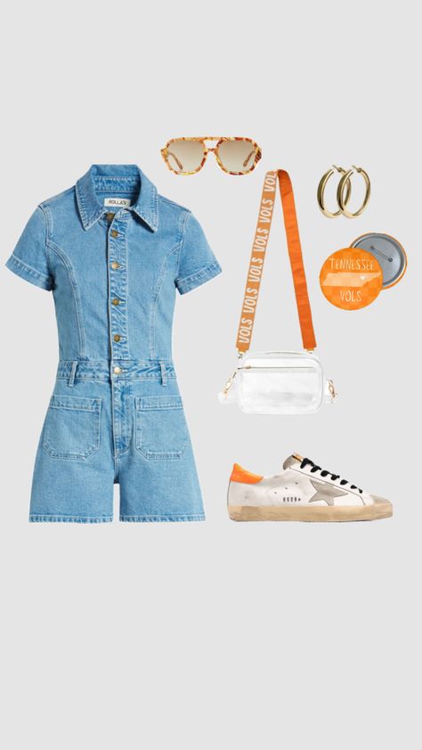 utk tennessee football sec outfit inspo ootd fall sorority college Southern Football Game Outfit, University Of Tennessee Gameday Outfit, Tennessee Tailgate, Ut Game, Gameday Fits, College Gameday Outfits, Custom Jean, Gameday Outfits, Custom Jean Jacket