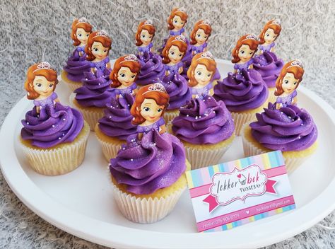 Sofia The First Topper Printable, Sofia Cupcakes, Sofia The First Cupcakes, Princess Sofia Cupcakes, Sofia The First Birthday Party Cake, Sofia The First Food Ideas, Princesa Sophia, Sofia The First, Princess Sofia