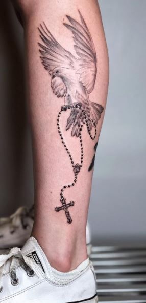 Dove Tattoo Design For Men, White Dove Tattoos, Faith Tattoo Designs, White Bird Tattoos, Dove Tattoo Design, Dove Tattoos, Tribute Tattoos, Tattoo Me, Dove Tattoo