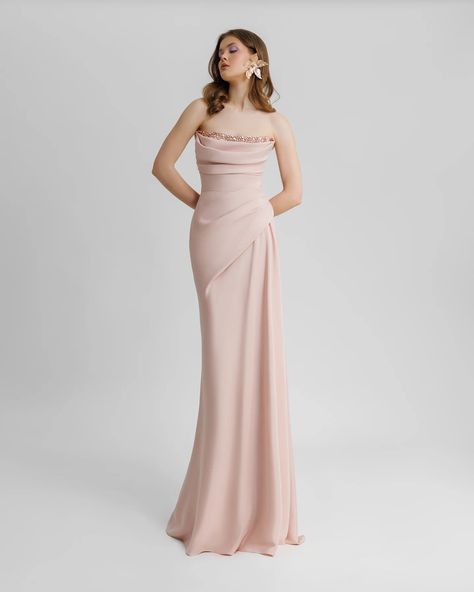 Gemy Maalouf, Dress With Draping, Evening Dress Beaded, Unique Prom Dresses, Flared Dress, Gala Dresses, Evening Dresses Elegant, Glam Dresses, Evening Dresses Long