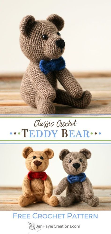 Crochet Teddy Bear Pattern Free, Teddy Bear Patterns Free, Teddy Ruxpin, Bear Patterns Free, Crochet Bear Patterns, Knitted Teddy Bear, Crochet Teddy Bear Pattern, Teddy Bear Toys, Crochet Teddy Bear