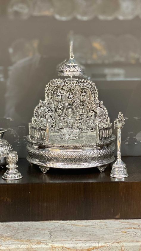 Simhasanam Silver, Thali Design, Agarbatti Stand, Tradition Quotes, Puja Thali, Silver Payal, Mix Jewelry, Pooja Items, Housewarming Decorations