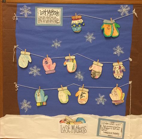 Lost Mittens bulletin board Mittens Bulletin Board, Pto Bulletin Board, Winter Bulletin, Winter Bulletin Boards, Preschool Bulletin Boards, School Birthday, School Bulletin Boards, Birthday Board, Board Ideas