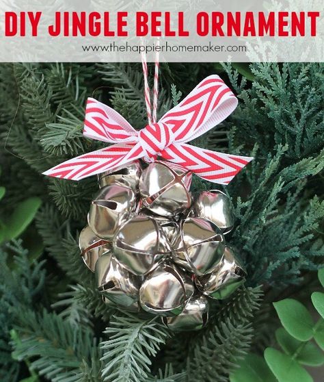 50 DIY Christmas Ornaments Turning the X'Mas Tree Into A Piece of Your Imagination ��– Page 2 of 4 – Cute DIY Projects Jingle Bell Crafts, Diy Snowman Ornaments, Diy Christmas Ornament, Ornament Ideas, Bell Ornaments, Polar Express, Kids Ornaments, Christmas Ornaments Homemade, Christmas Ornament Crafts