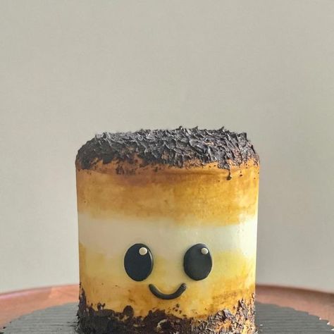 Bakers Joy by McKenzie on Instagram: "Just a happy little toasted marshmallow🪵🔥 • •   #cakesofinstagram #cake #cakes #bakersofinstagram #baking #cakedecorating #cakedesign #cakeart  #marshmallows #marshmallows #toastedmarshmallow #smashcake #camping #campingfirstbirthday #firstbirthday #firstbirthdaycake #marshmallowcake" Campfire Smash Cake, Tent Cake, Camping Cakes Birthday, Marshmallow Cake, Camping Cakes, Toasted Marshmallow, Cake Smash, Cake Art, Themed Cakes