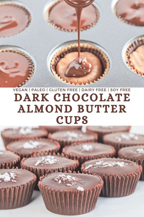 Almond Butter Cups, Chocolate Almond Butter, Almond Butter Recipes, Dark Chocolate Almonds, Keto Friendly Desserts, Chocolate Almond, Healthy Chocolate, Chocolate Almonds, Butter Recipe