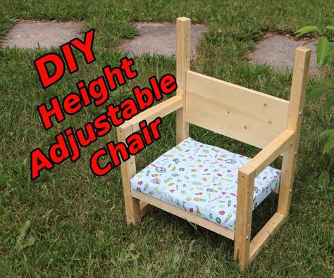 Toddler Chair Diy, Diy Kids Chair, Kid Chair, Kid Furniture, Baby Baker, Adjustable Chair, Chair Diy, Height Adjustable Desk, Kids Desk Chair