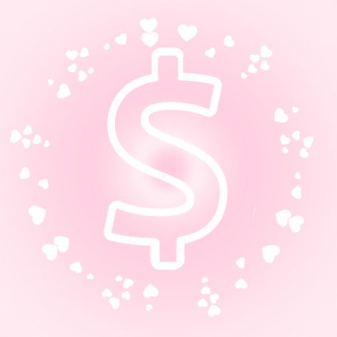 Pink Dollar sign Pink Dollar Sign, Tablet Customization, Pink Money, Dollar Symbol, Ig Icon, Strawberry Soda, Counting Money, Savings Planner, Money Pictures