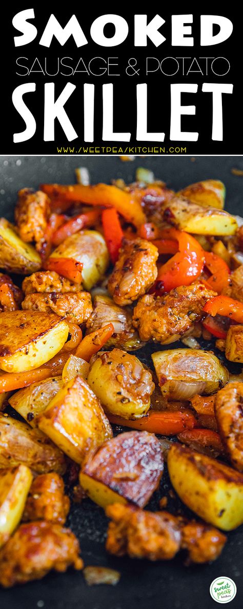 Sausage Potatoes And Peppers, Smoked Sausage And Potatoes, Smoked Sausage And Potato Recipe, Sausage Skillet Recipe, Sausage And Potatoes Skillet, Sausage And Potato Bake, Sausage And Potatoes, Potato Skillet, Smoked Sausage Recipes