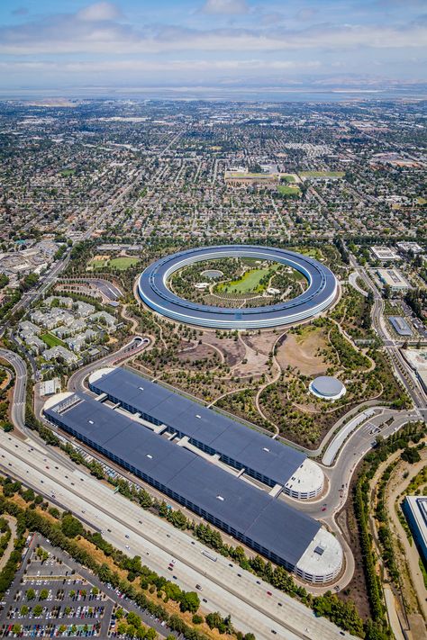 Apple Campus, Apple Store Design, Apple Headquarters, Apple Park, Archi Design, Park Landscape, Parking Design, Transportation Design, Futuristic Architecture