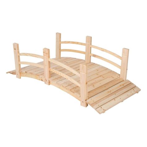 Garden Bridges at Lowes.com Cedar Garden Bridge, Gardening Seeds, Cedar Garden, Backyard Views, Popsicle Crafts, Fairy Garden Crafts, Wood Garden, Wooden Bridge, Fairy Garden Diy