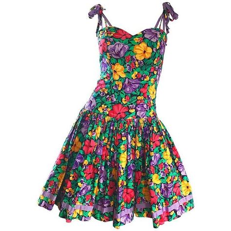 Preowned Vintage Blair Woolverton 1980s Floral Ribbon Size 4 Cotton... ($750) ❤ liked on Polyvore featuring dresses, black, cocktail dresses, bow tie dress, vintage cotton dress, purple fit and flare dress, vintage floral dress and vintage day dress Black Cocktail Dresses, Vintage Cotton Dress, Fit And Flare Cocktail Dress, Cocktail Dress Vintage, Floral Cocktail Dress, Floral Ribbon, Sandals Flats, Vintage Floral Dress, Cotton Dress Summer