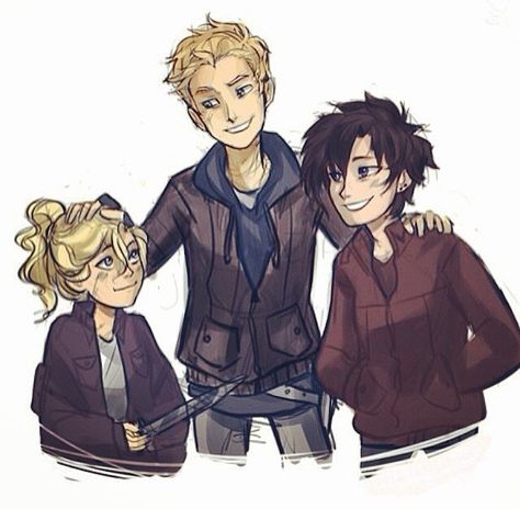 Annabeth, Luke and Thalia Luke Thalia And Annabeth, Luke And Annabeth, Percy Jackson Thalia, Percy Jackson Drawings, Luke Castellan, Zio Rick, Thalia Grace, Percy And Annabeth, Percy Jackson Fan Art