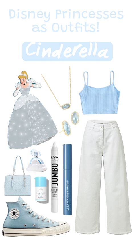 #cinderella #disney #disneyoutfit #followforfollow Cinderella Inspo Outfit, Casual Cinderella Outfit, Modern Day Cinderella Outfit, Cinderella Outfit Ideas, Cinderella Inspired Outfit, Cinderella Disneybound, Cinderella Halloween Costume, Disney Princess Inspired Outfits, Cinderella Outfit