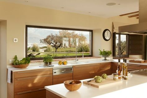 Cocina Ideas, Panoramic Windows, Windows Ideas, Kitchen Concepts, Ideas Casa, Boho Kitchen, Cabin Design, Window Frames, Village Houses