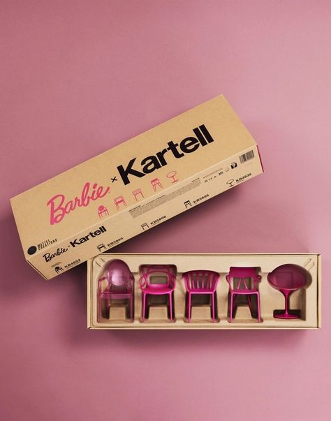 Kartell Barbie x Kartell Seating Collection BARBIE X KARTELL SEATING COLLECTION | Kartell Vitra Miniature, Coffee Clock, 2024 List, Barbie Room, Miniature Chair, Iconic Chairs, Shopping Coupons, Coat Stands, Vase Centerpieces