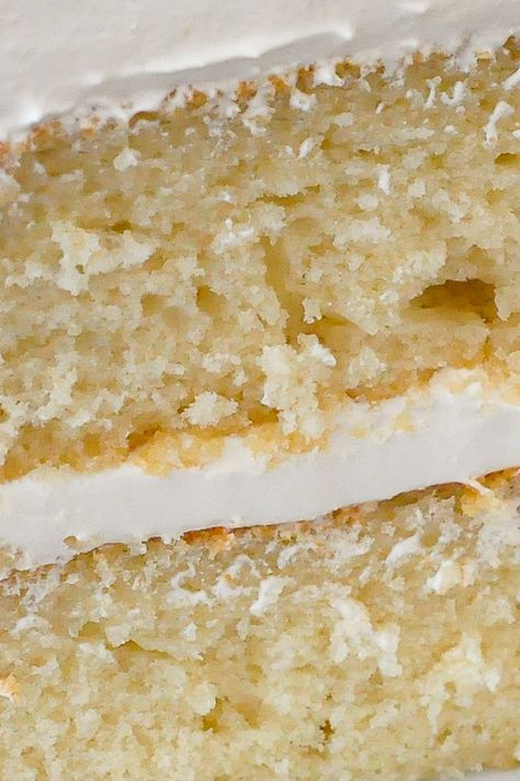 White Velvet Cake. Developed from an outstanding Red Velvet Cake recipe, this white cake is a perfectly moist and tender crumbed cake that would make an ideal birthday cake. #homemadecake #birthdaycake #weddingcake #cratchcake #oldfashionedcake #oldfasionedrecipes Super Moist Vanilla Cake, Vanilla Cake From Scratch, Almond Coconut Cake, White Velvet Cake, White Velvet Cakes, Fabulous Desserts, French Vanilla Creamer, French Vanilla Cake, Whipped Cream Cheese Frosting