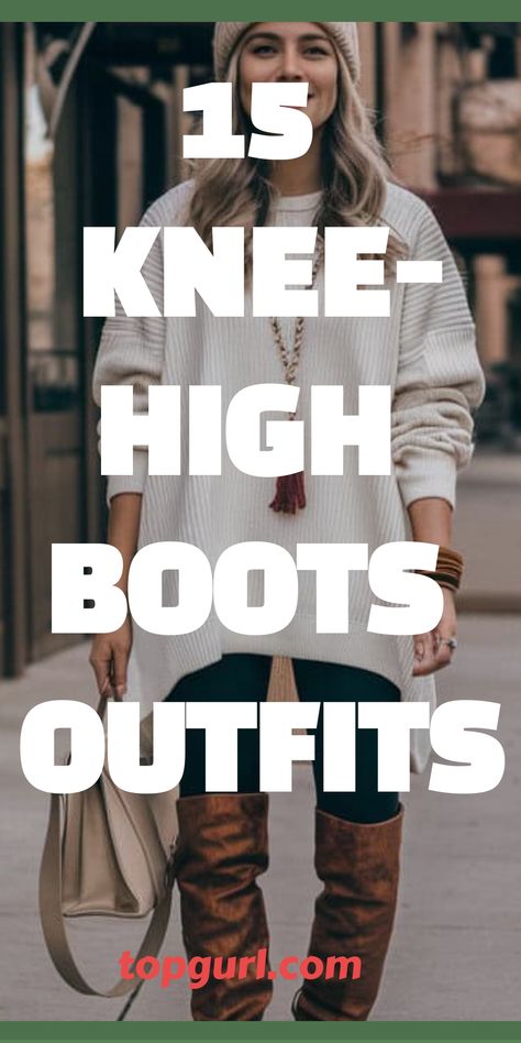 15 Knee-High Boot Outfits That’ll Have You Strutting Your Stuff in Style Knee High Boots Outfit Fall, High Boots Outfit Fall, How To Wear Knee High Boots, Knee Boots Outfit Dress, Outfits With Knee High Boots, Over The Knee Boots Outfit, High Boots Outfit Winter, Dress With Knee High Boots, Below The Knee Boots