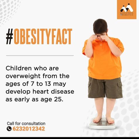 Childhood obesity is increasing at a rapid rate in the country. Protect your child. Consult a bariatric surgeon now. Call: 6232012342 #ChildhoodObesity #mohakbariatrics #drmohitbhandari #wls #bariatricsurgery #bariatrics #obesity Myths And Facts, Bariatric Surgeon, Childhood Obesity, Health Facts, Getting Out, Disease, How To Plan, Health