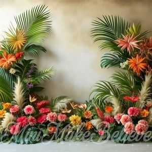 Floral Backdrops for Parties & Weddings | Kate Backdrops Floral Arch Backdrop, Hawaiian Wedding Themes, Floral Backdrops, Seamless Paper Backdrop, Santa Experience, Garden Backdrops, Forest Baby, Arch Backdrop, Green Backdrops