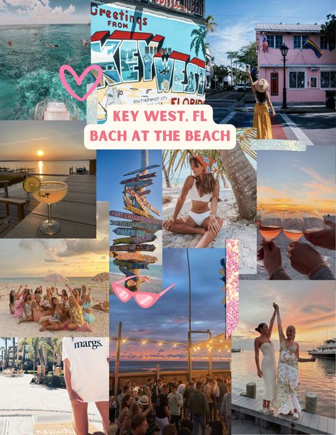 Inspo for your bachelorette. Bachelorette trip bach at the beach theme. #bachinspo #bacheloretteinspo #bacheloretteideas #keywestbachelorette #keywest #beachbach Bachelorette Collage, Beach Theme Bachelorette, Key West Bachelorette Party, Collage Themes, Key West Bachelorette, Bachelorette Inspo, Bachelorette Theme, Bachelorette Themes, Bachelorette Decorations