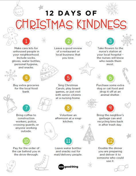 Christmas 12 Days Ideas, 25 Days Of Kindness Christmas, 12 Days Of Kindness Classroom, 12 Days Of Christmas School Ideas, 12 Days Of Christmas Ideas For Families, 12 Days Of Christmas Ideas For Work Dress Up, 12 Days Of Christmas Ideas For Staff, Christmas Kindness Ideas, 12 Days Of Christmas Ideas For Work