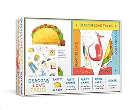 Dragons Love Tacos Party, Magic Chicken, Colorful Banner, Dragons Love Tacos, Taco Party, Dragon Birthday, Party Names, Dragon Party, Beloved Book