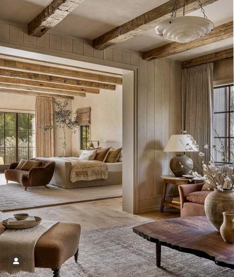 Vintage Modern Style, Interior Design Rustic, Casa Vintage, Modern Style Homes, Amber Interiors, Simple Bedroom, A Living Room, Rustic Interiors, Home Fashion